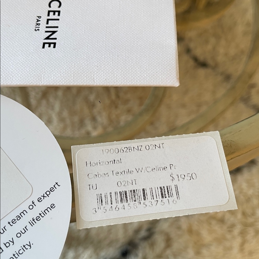 Celine Cream and Brown Tote Bag - Picture 12 of 13